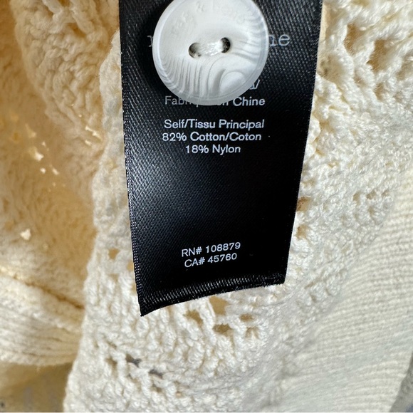 Rag & Bone Adrienne Relaxed Cardigan Sweater Button Front Midweight Ivory M NWT - Picture 8 of 8